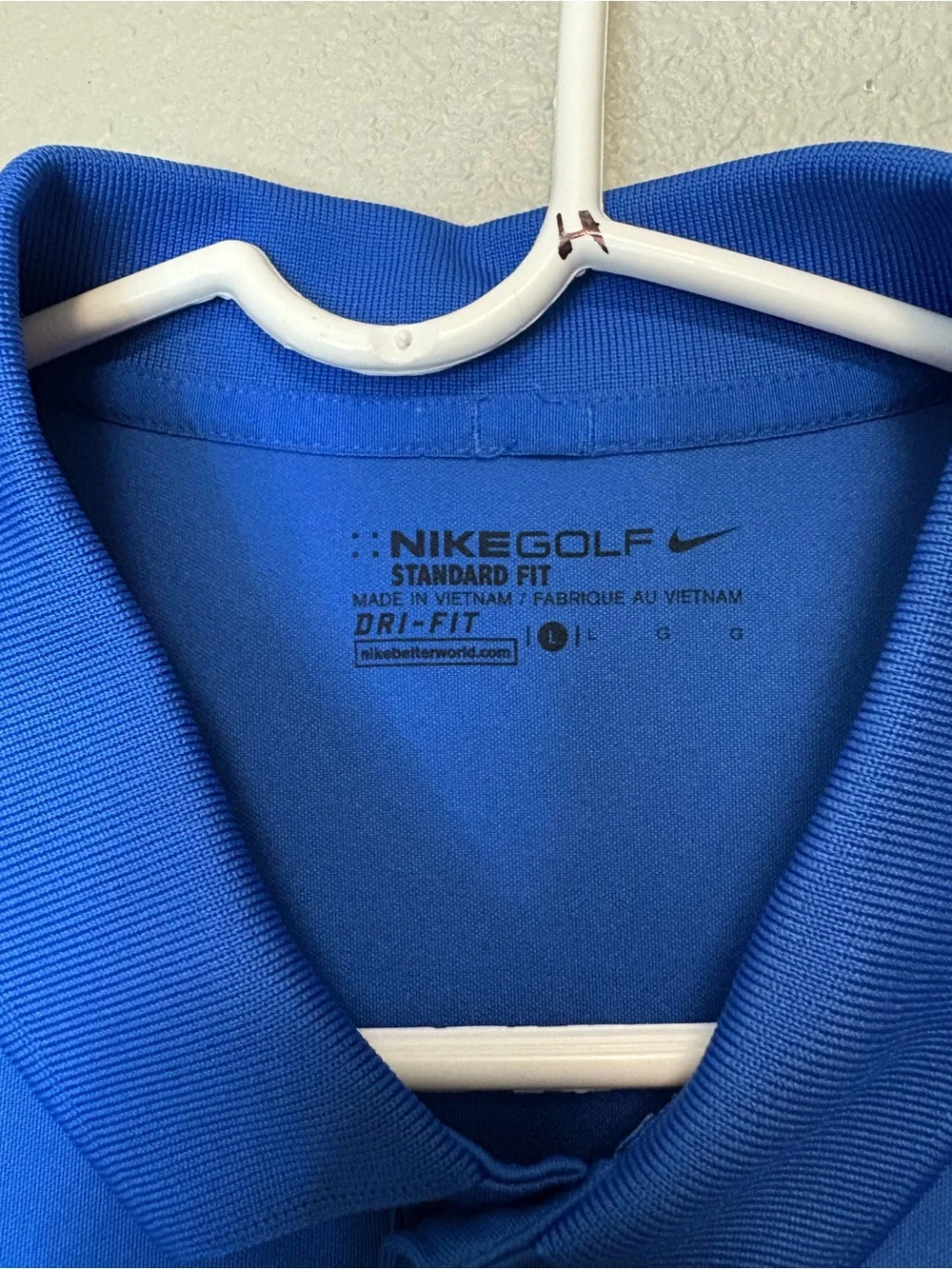 Nike Golf Dri-FIT Blue Polo Shirt Men’s Large Performance Golf Athletic